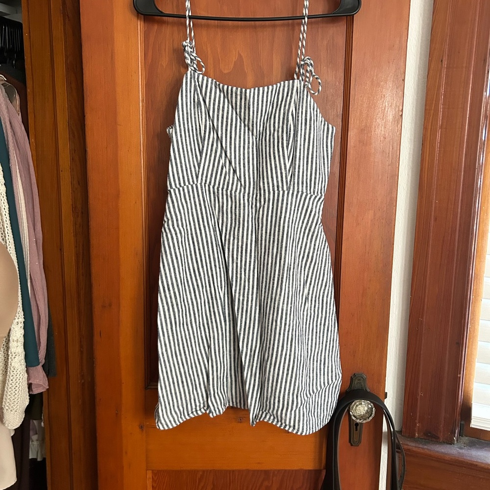 Navy and White Stripe Dress